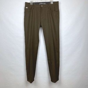 Vans Off The Wall X Cathy Van Engel Mens 34x32 Brown Polyester Dress Pants Rare?